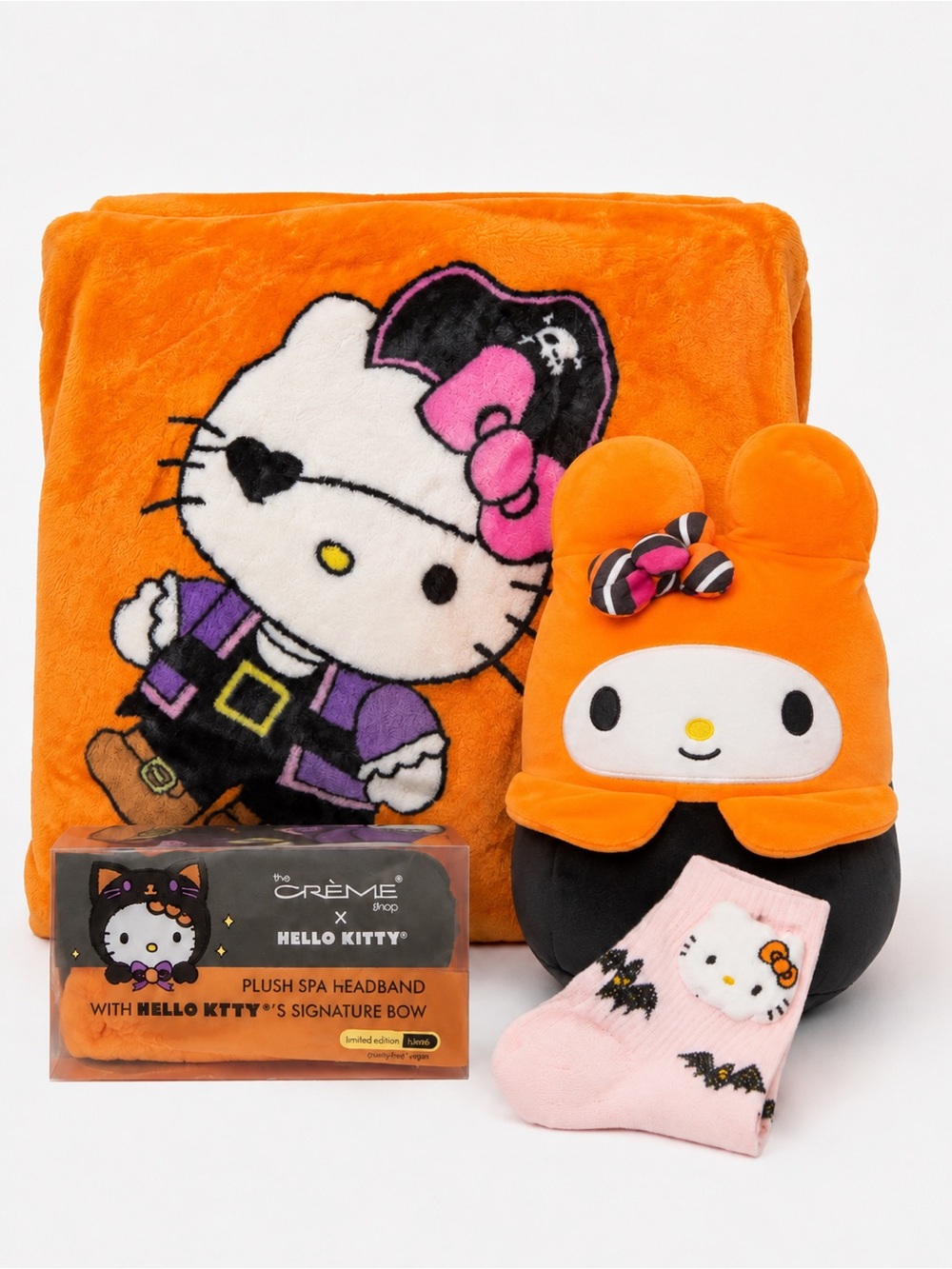 Hello Kitty Orange and Pink Plush Gift Set